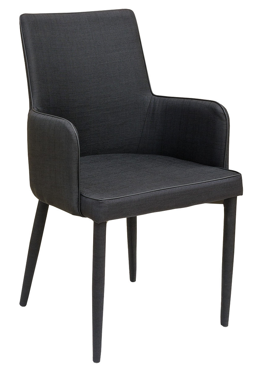 Duncan Dining Carver in Charcoal Black