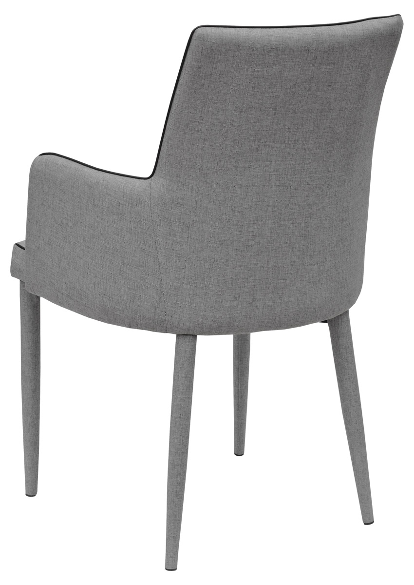 Duncan Dining Carver in Grey - Back