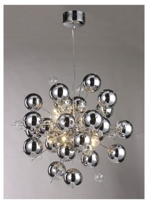 Chrome Bauble Chandelier