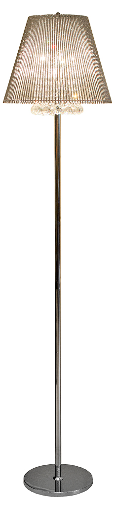 Silver Tube Floor Lamp