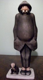 Old Man and Dog Shivering by Giuseppe Cappé