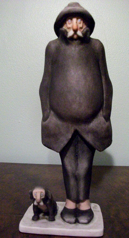 Old Man and Dog Shivering by Giuseppe Cappé