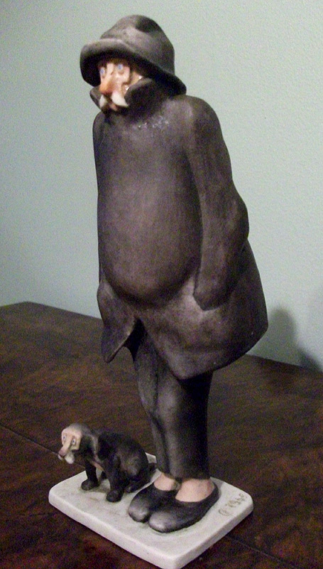 Old Man and Dog Shivering by Giuseppe Cappé