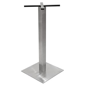Square Stainless Steel Poseur Table Base