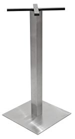 Square Stainless Steel Poseur Table Base
