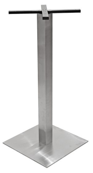 Square Stainless Steel Poseur Table Base
