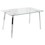 Clear Glass Dining Table