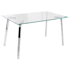 Clear Glass Dining Table