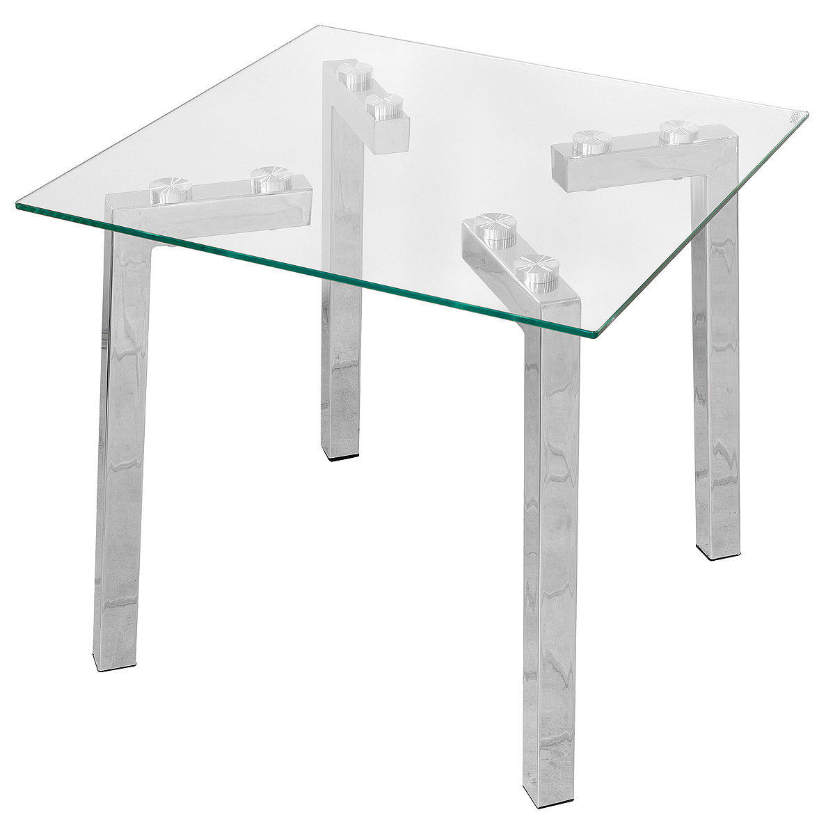 FW984 Clear Glass Lamp Table Clear Glass Lamp Table