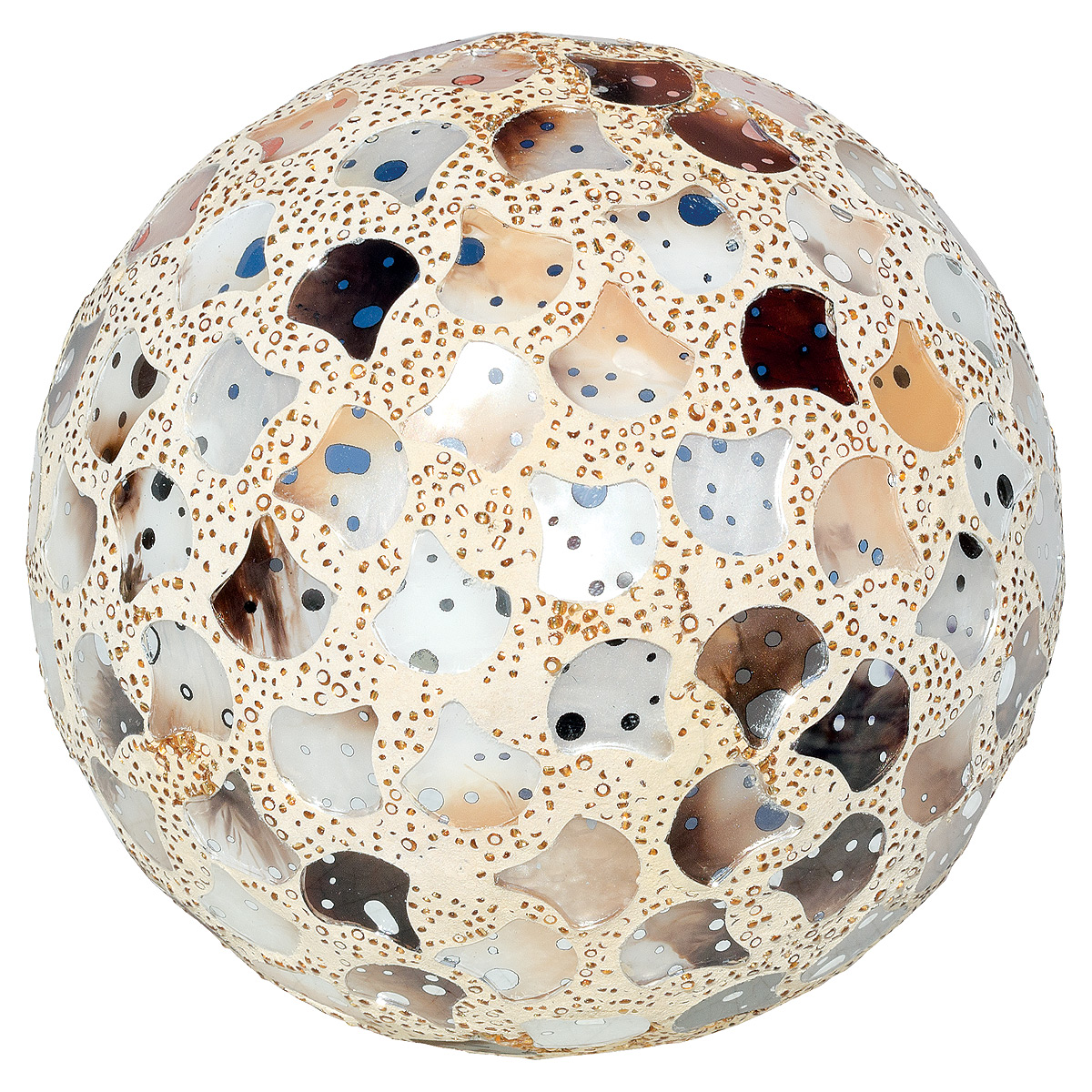 Large Mosaic Polyform Ball - Yellow