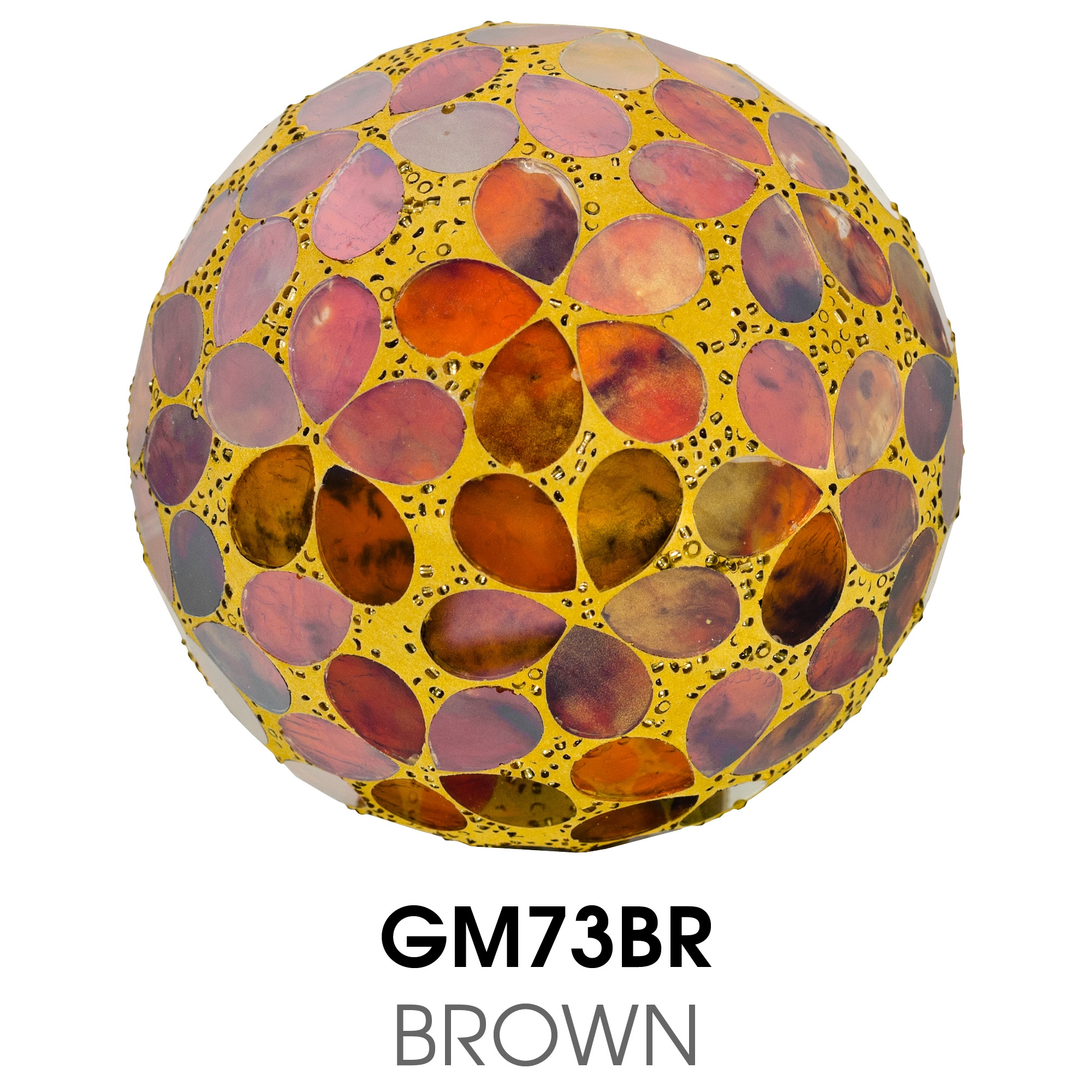 Medium Mosaic Polyform Ball - Brown