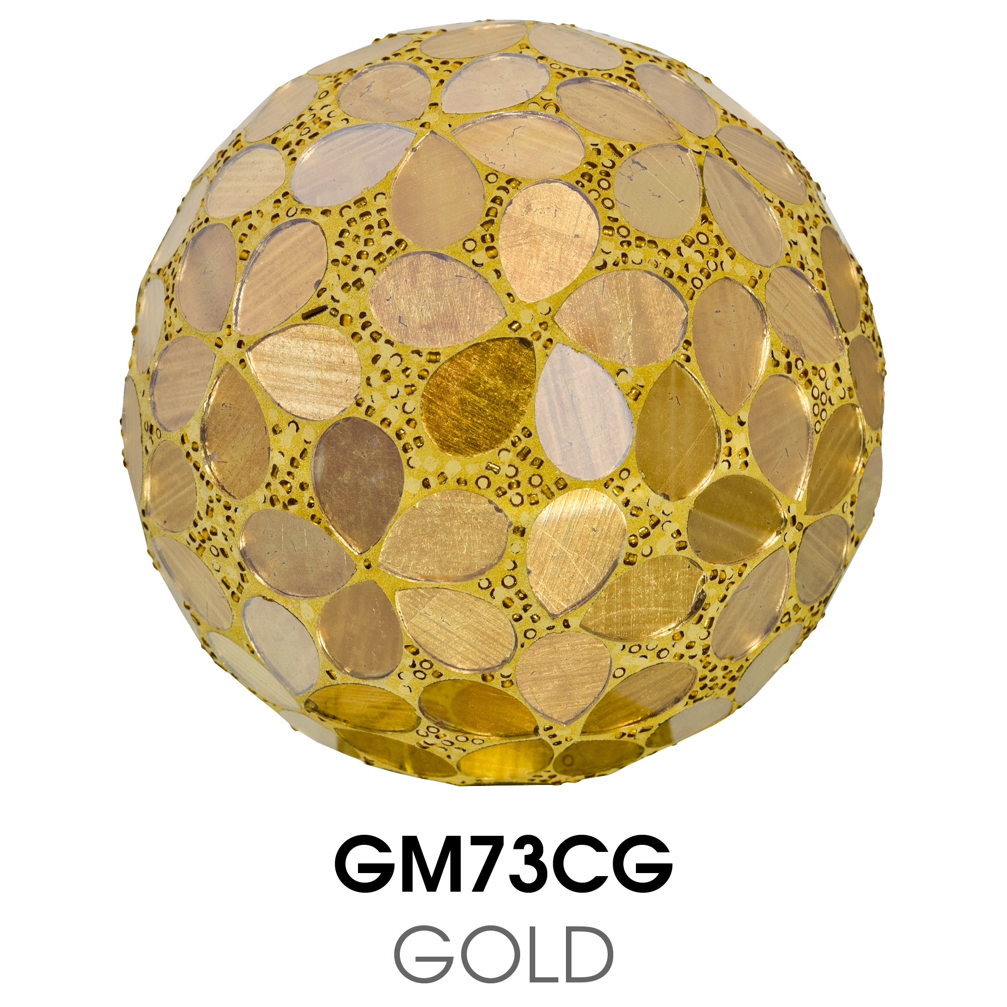 Medium Mosaic Polyform Ball - Gold