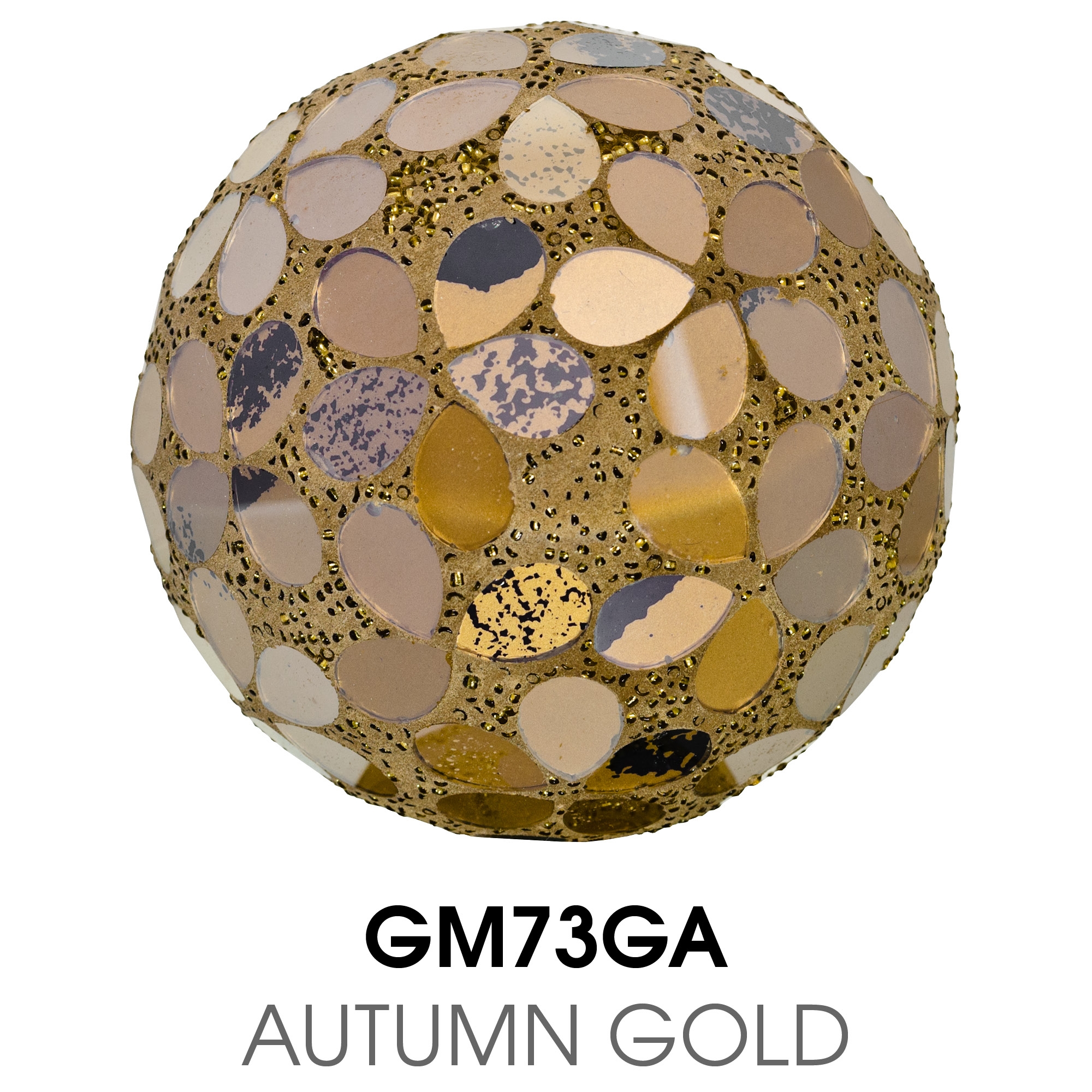 Medium Mosaic Polyform Ball - Autumn Gold