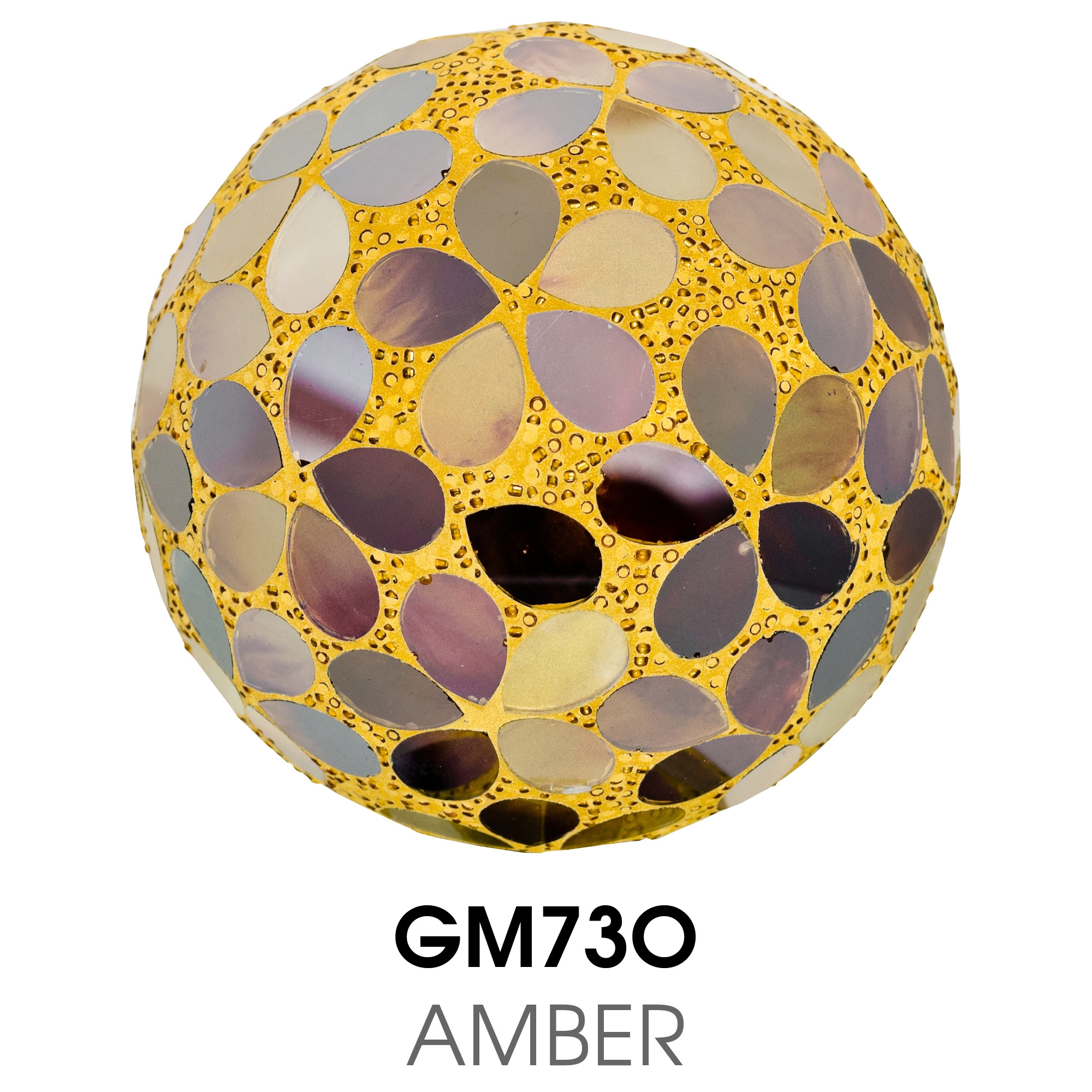 Medium Mosaic Polyform Ball - Amber