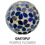 Medium Mosaic Polyform Ball - Purple Flower