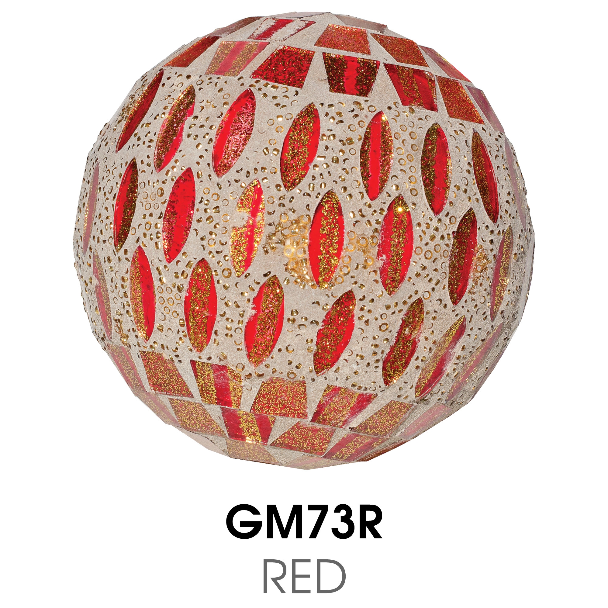 Medium Mosaic Polyform Ball - Red