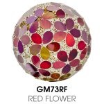 Medium Mosaic Polyform Ball - Red Flower