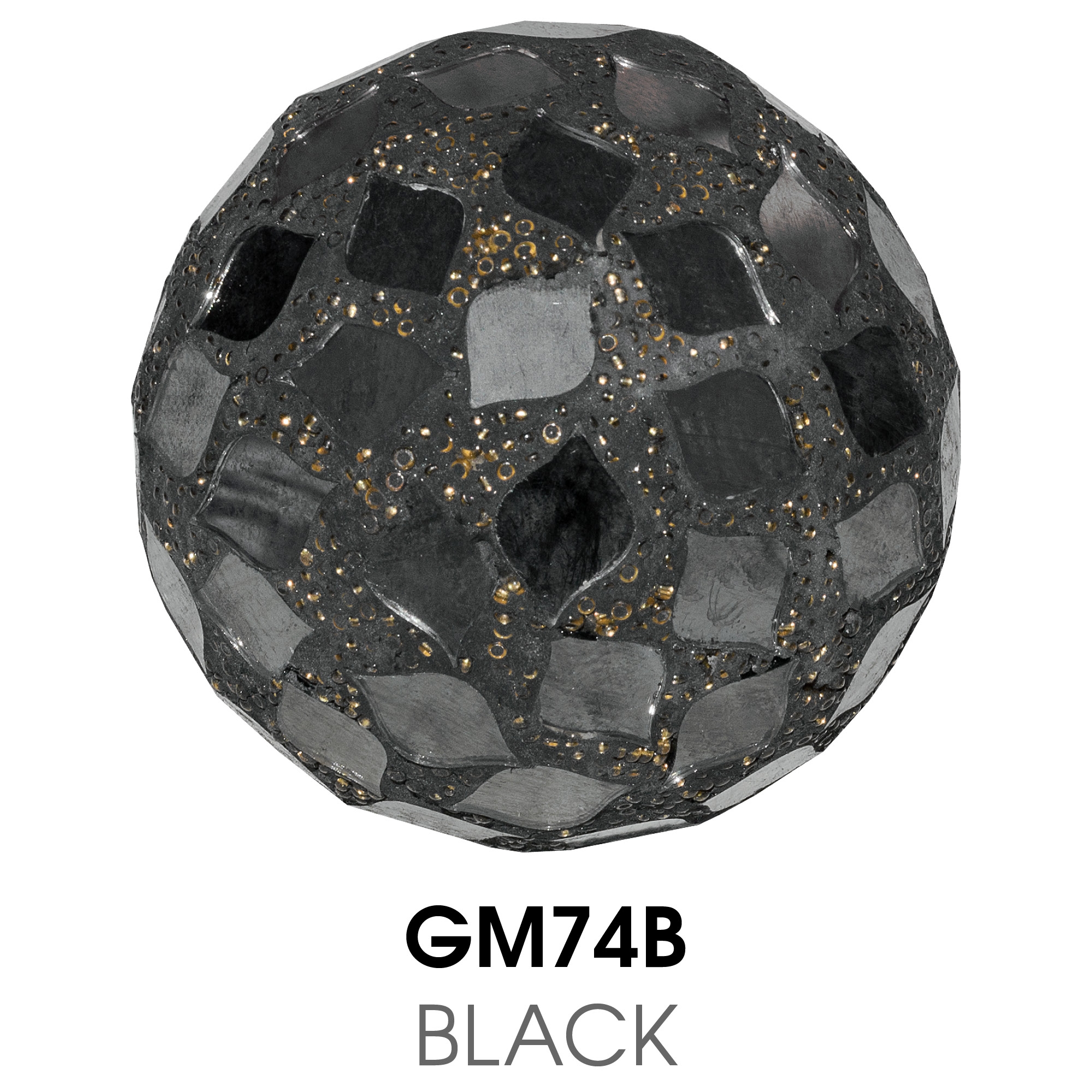 Small Mosaic Polyform Ball - Black
