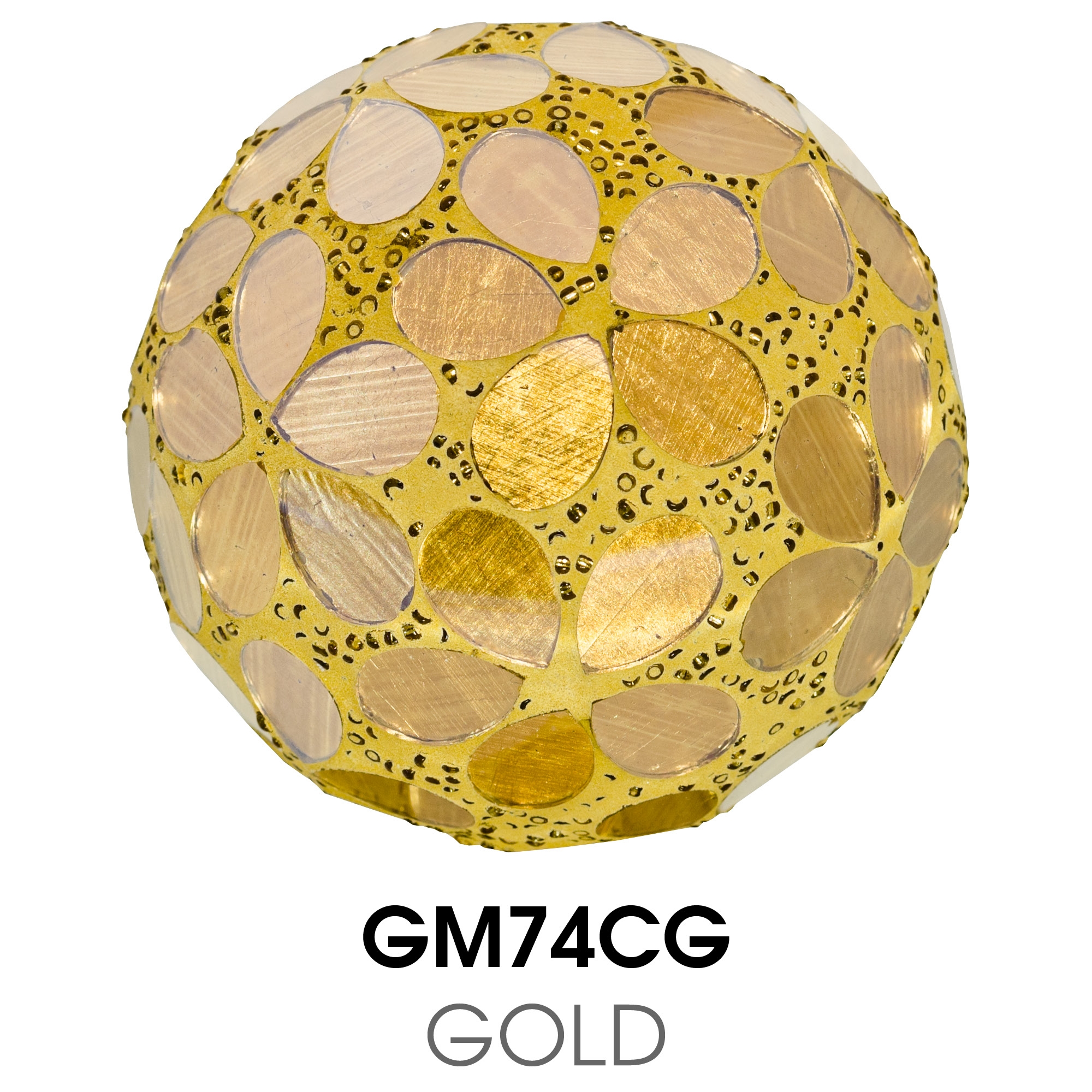 Small Mosaic Polyform Ball - Gold