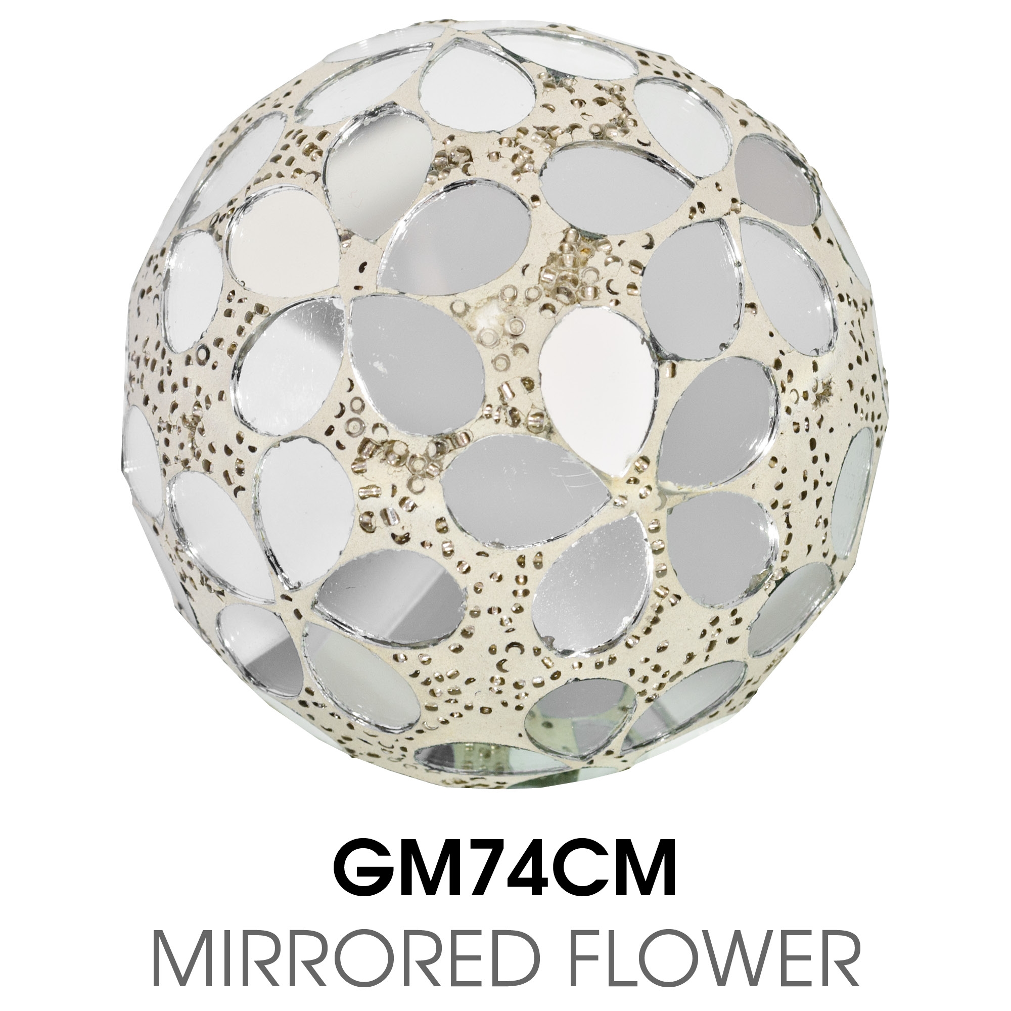 Small Mosaic Polyform Ball - Mirrored Flower