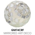 Small Mosaic Polyform Ball - Mirrored Art Deco