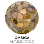 Small Mosaic Polyform Ball - Autumn Gold