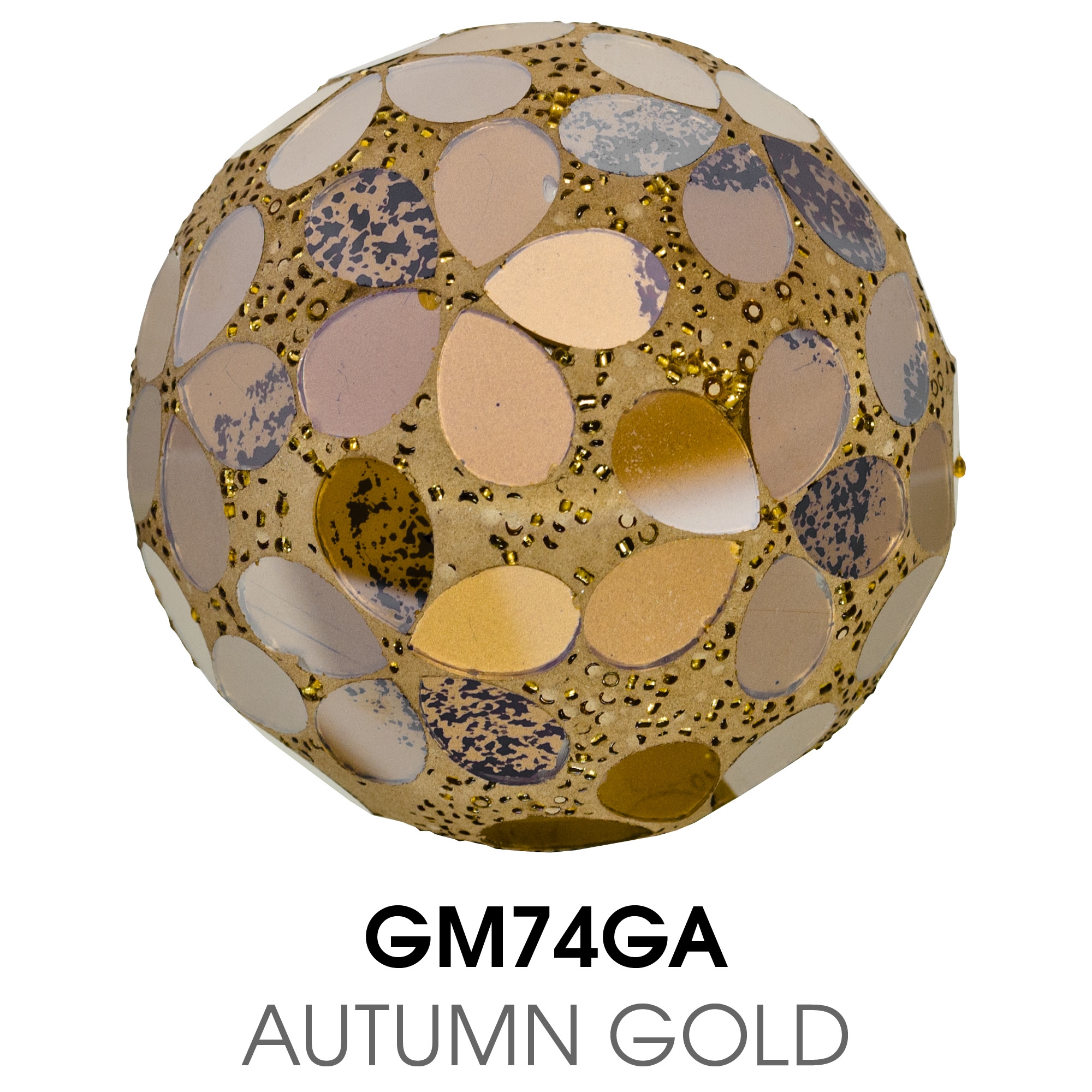 Small Mosaic Polyform Ball - Autumn Gold