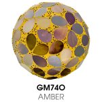 Small Mosaic Polyform Ball - Amber