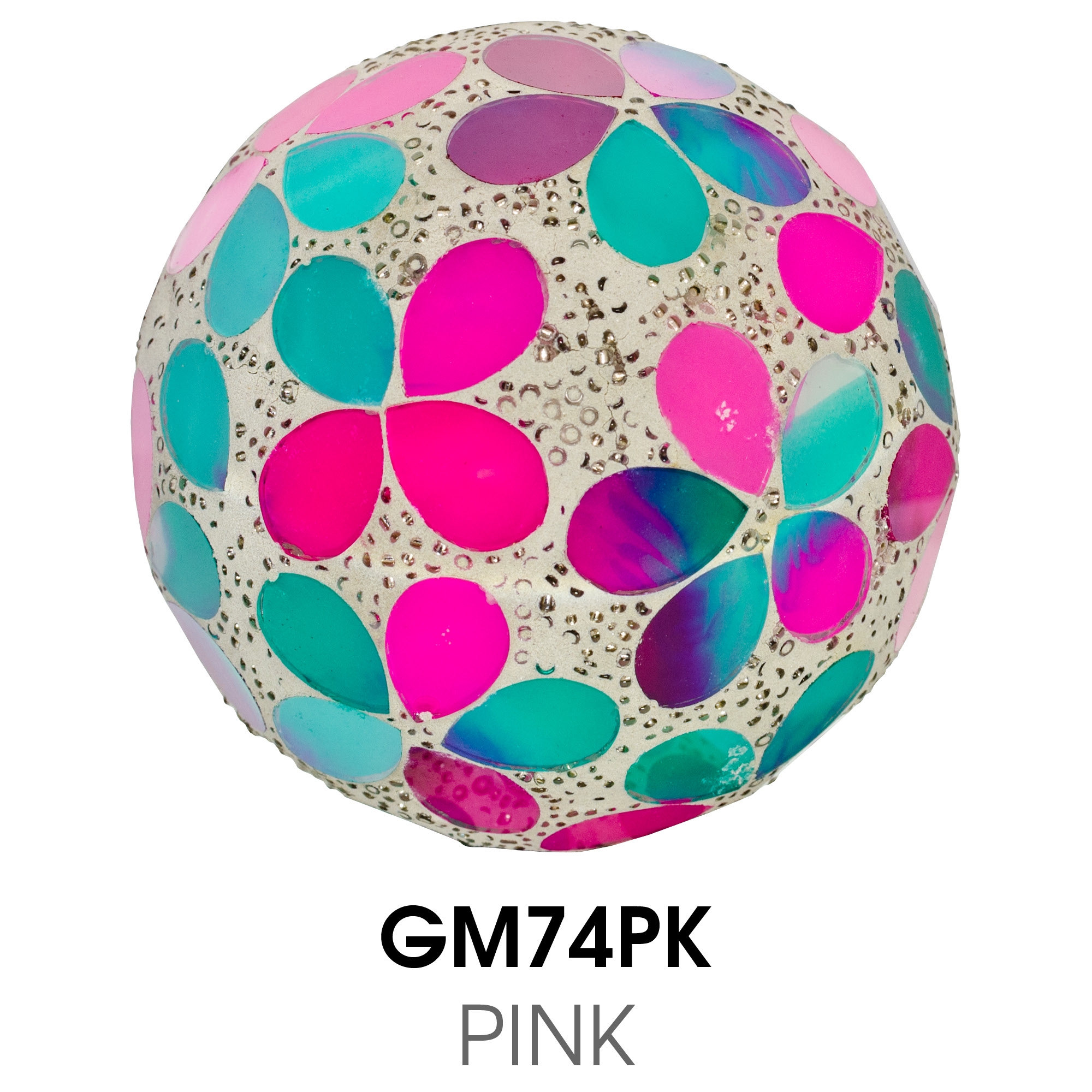 Small Mosaic Polyform Ball - Pink