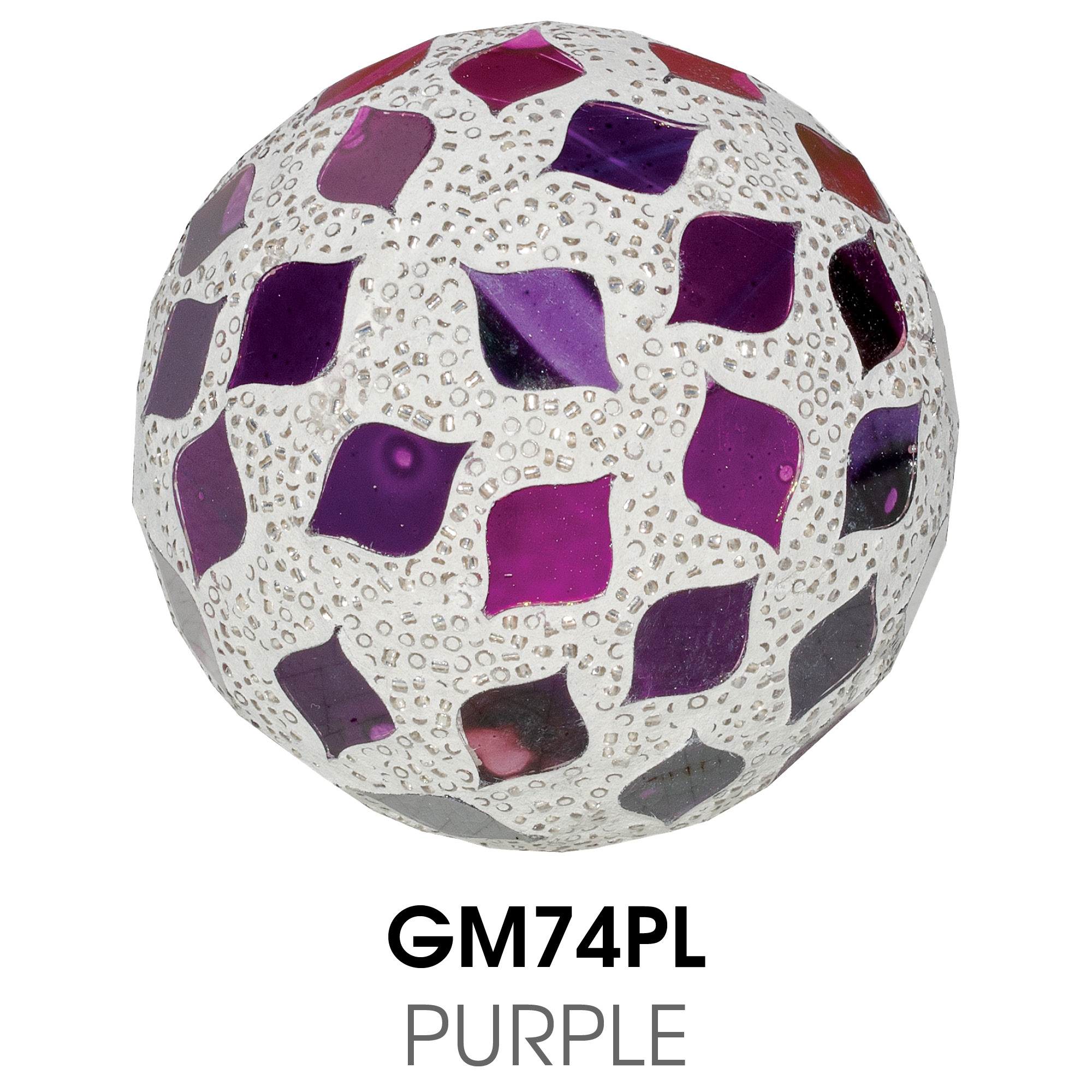 Small Mosaic Polyform Ball - Purple