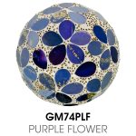 Small Mosaic Polyform Ball - Purple Flower