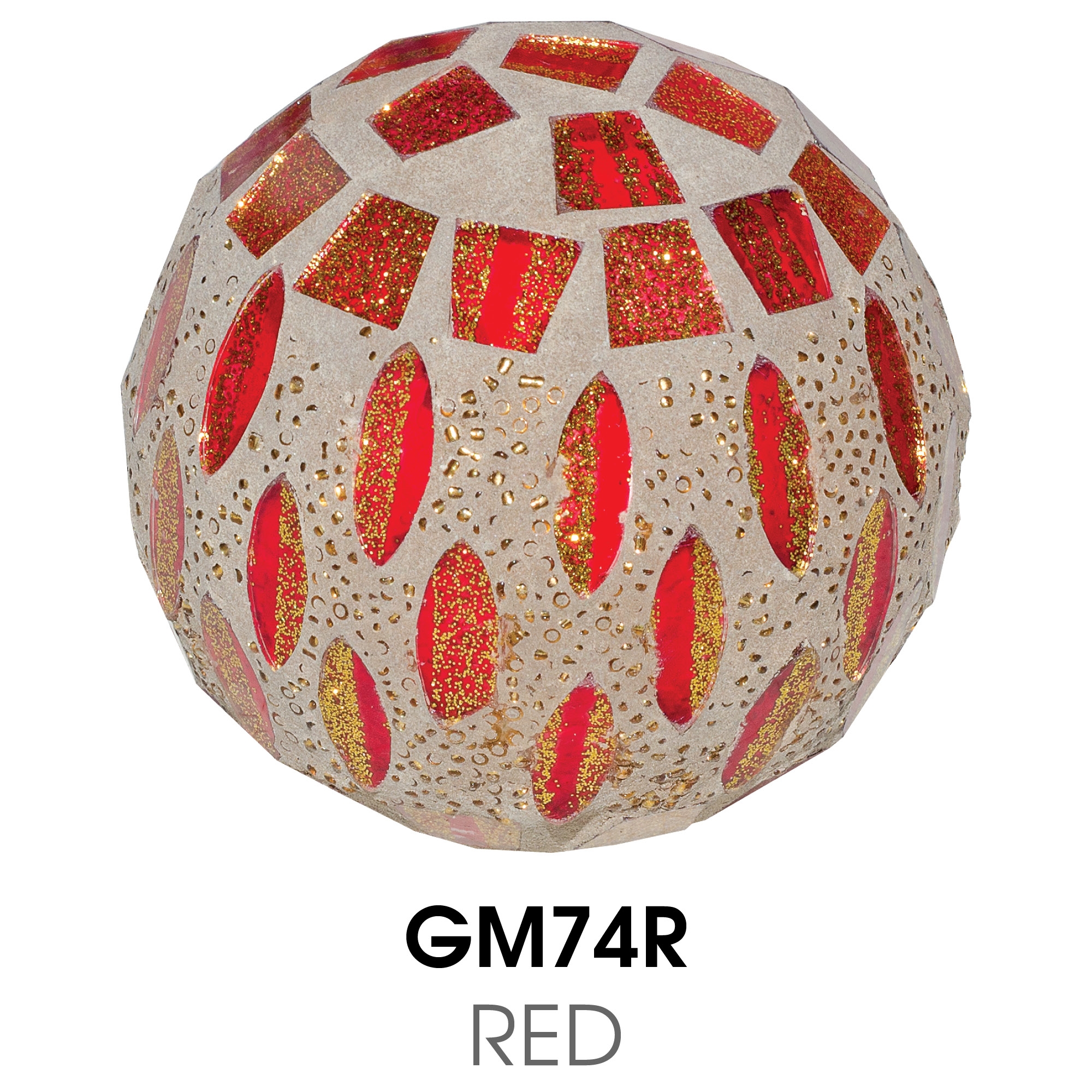 Small Mosaic Polyform Ball - Red