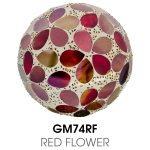 Small Mosaic Polyform Ball - Red Flower