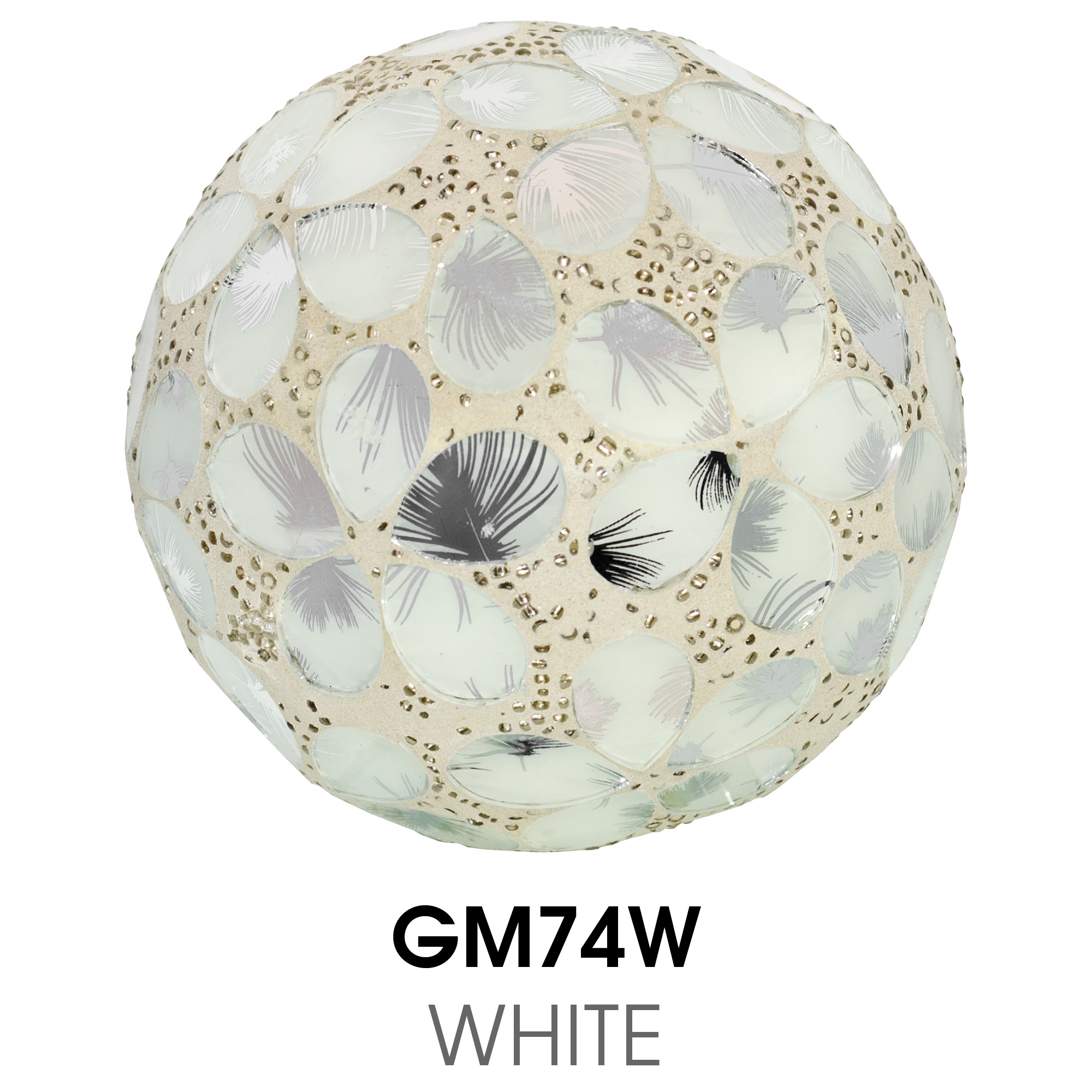 Small Mosaic Polyform Ball - White