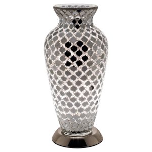 Mosaic Glass Vase Lamp - Mirrored Tile