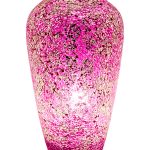 Mosaic Glass Vase Lamp - Pink Rose