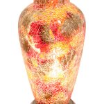 Mosaic Glass Vase Lamp - Red