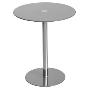 Glass Top Podium Table in Grey