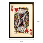 King of Hearts Playing Card Collage Wall Art - Dimensions