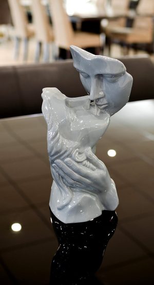 Lovers Kissing Sculpture in our showroom