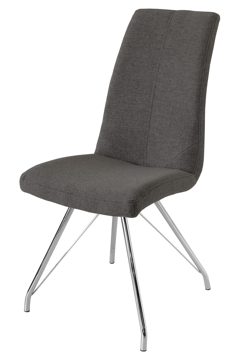 Madelina Fabric Dining Chair - Dark Grey