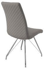 Madelina Fabric Dining Chair - Light Grey - Back