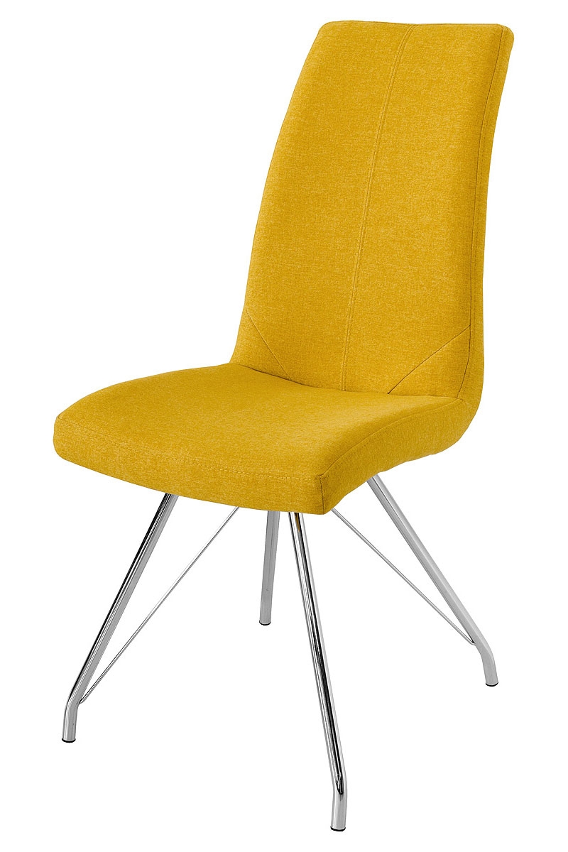 Madelina Fabric Dining Chair - Yellow