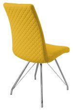 Madelina Fabric Dining Chair - Yellow - Back