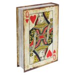 Playing Card Queen of Hearts Storage Book Box - Back