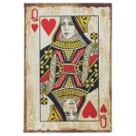 Playing Card Queen of Hearts Storage Book Box - Front Cover