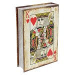 Playing Card King of Hearts Storage Book Box - Back