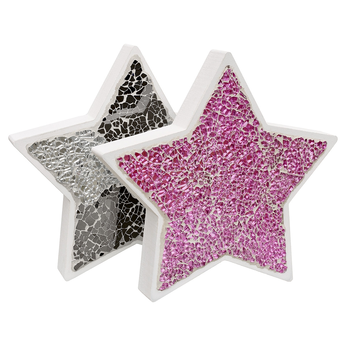 Mosaic Glass Standing Star Decoration