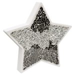 Mirrored Mosaic Glass Standing Star Decoration