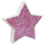 Pink Mosaic Glass Standing Star Decoration